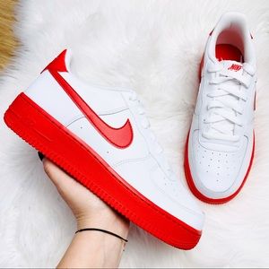 Nike Air Force 1 Low White Red Sole